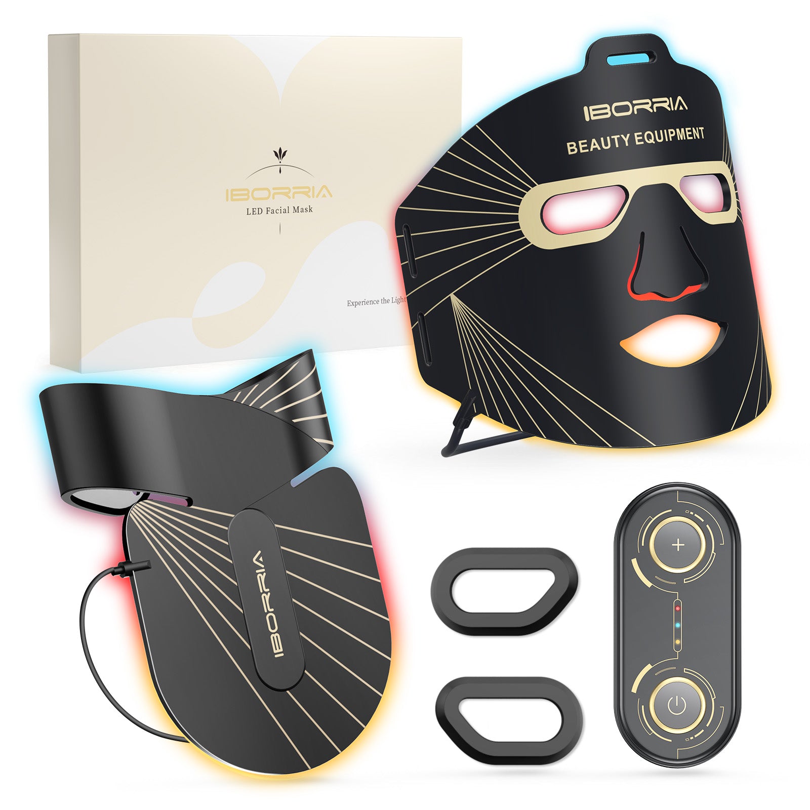Iborria MN1 LED Light Therapy Face and Neck Mask