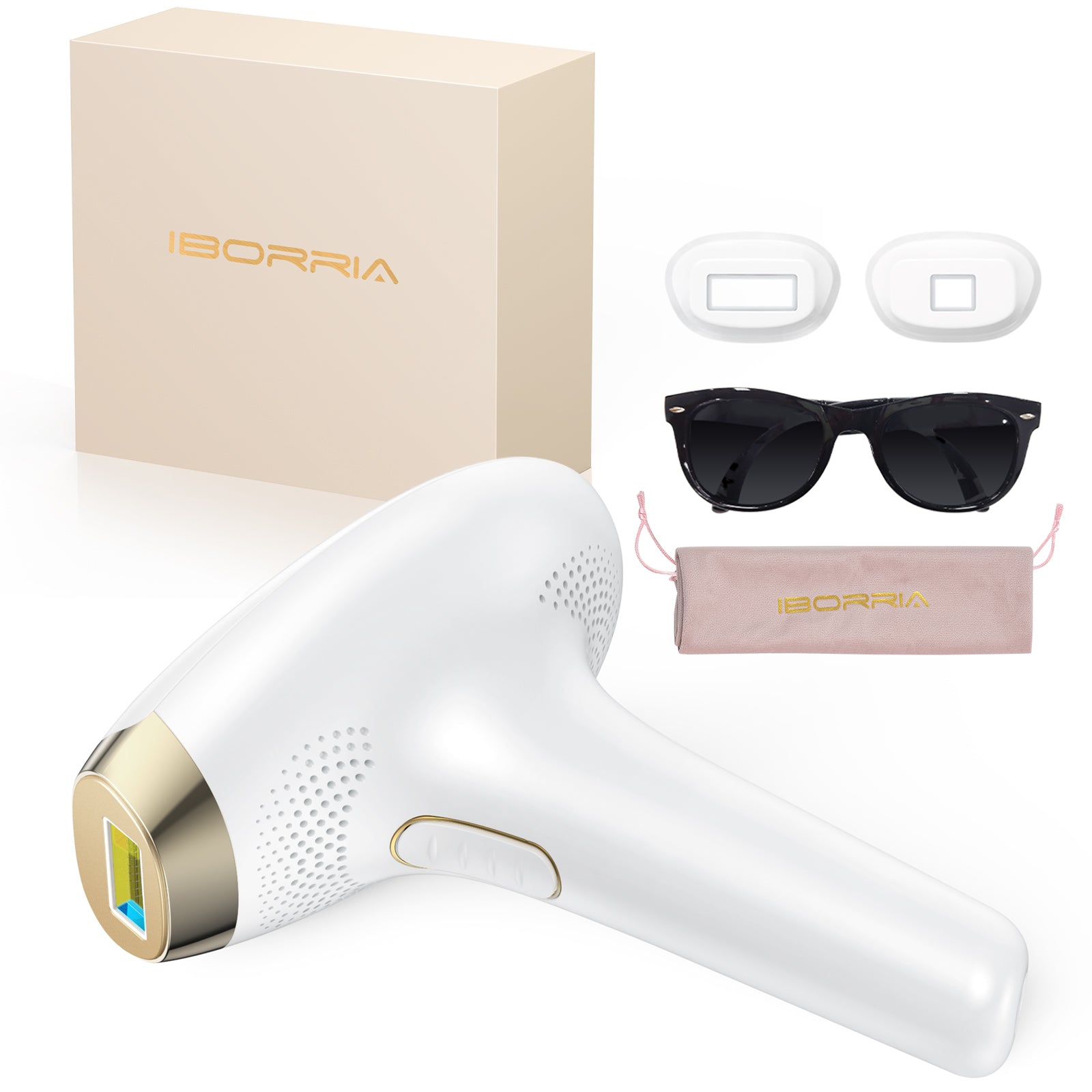 Iborria T1 Unlimited ICE Cold IPL Hair Removal with 2 replacement heads